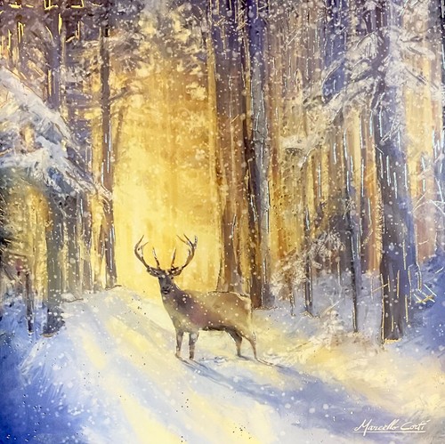 Medici christmas card stag - christmas,